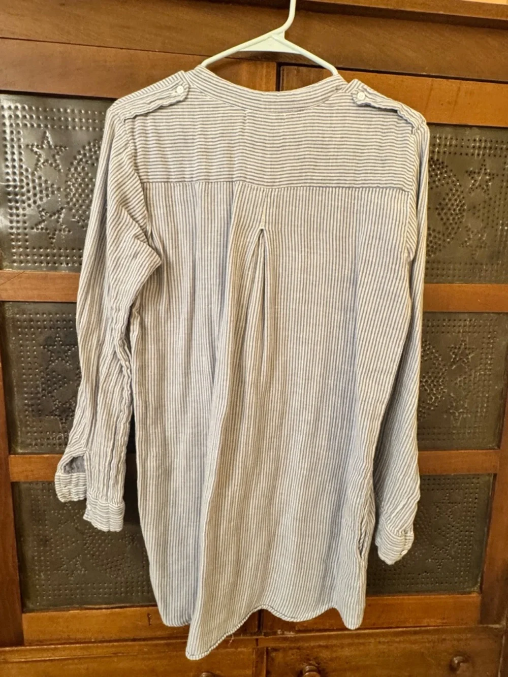 Velvet by Graham & Spencer Striped Button Tunic Shirt Dress Sz S